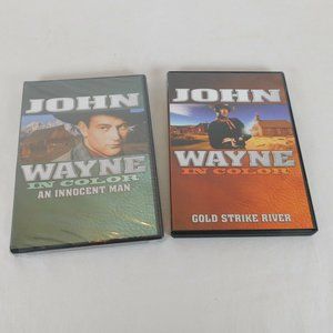 2 Movie Lot John Wayne In Color An Innocent Man Gold Strike River Colorized 2006